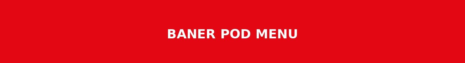 Baner pod menu